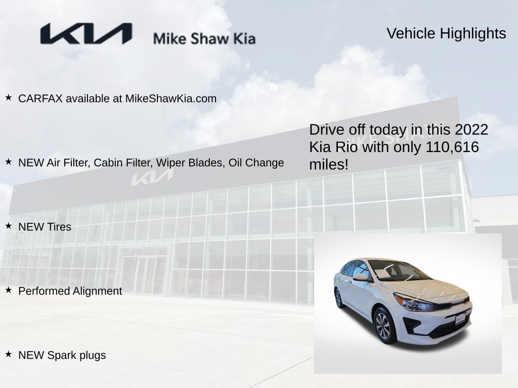 Used 2022 Kia Rio S w/ Technology Package FWD image 9