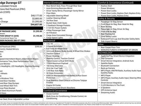 Used 2021 Dodge Durango GT w/ Blacktop Package AWD/4WD image 32
