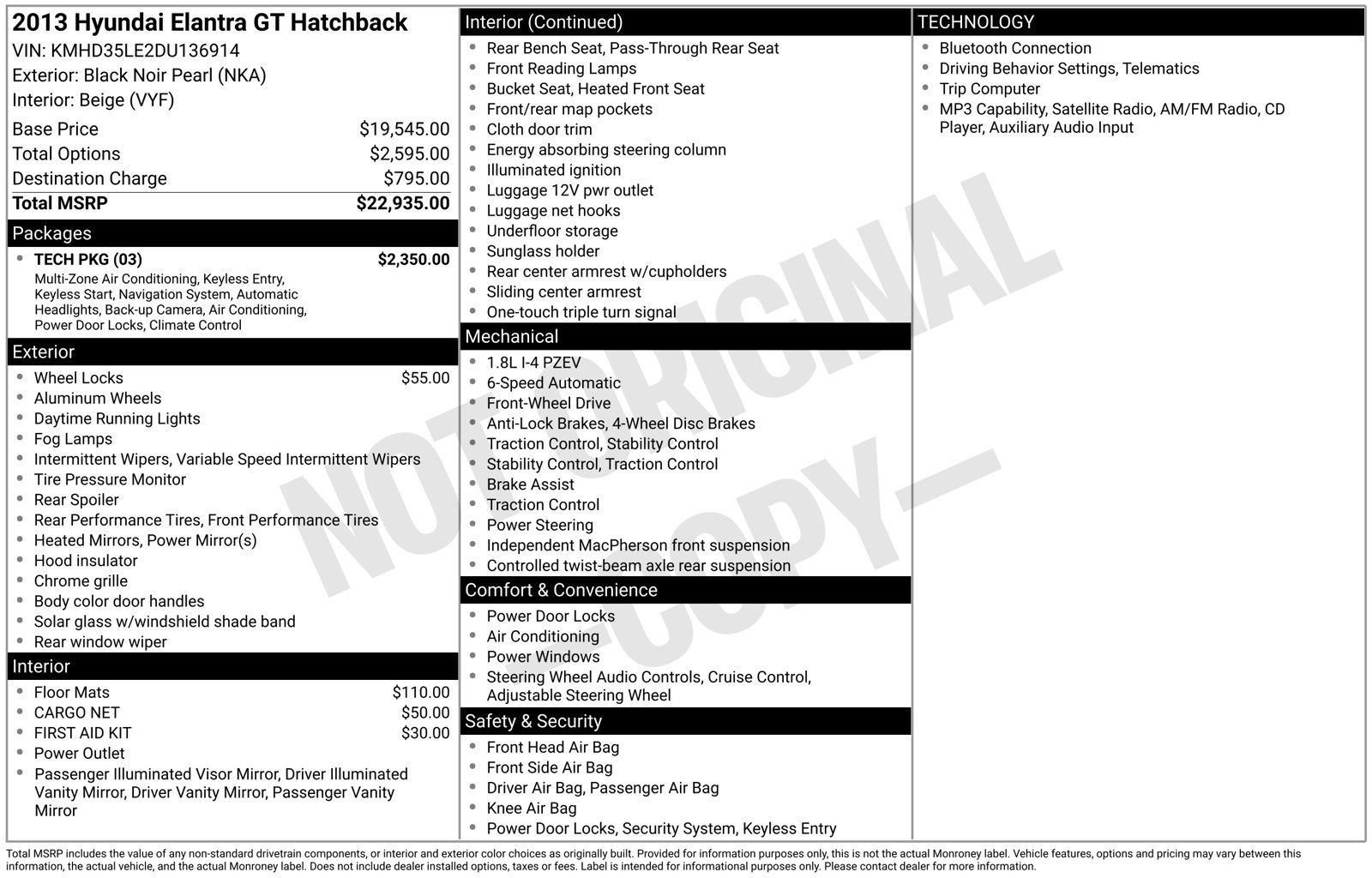 Used 2013 Hyundai Elantra GT w/ Tech Pkg FWD image 24