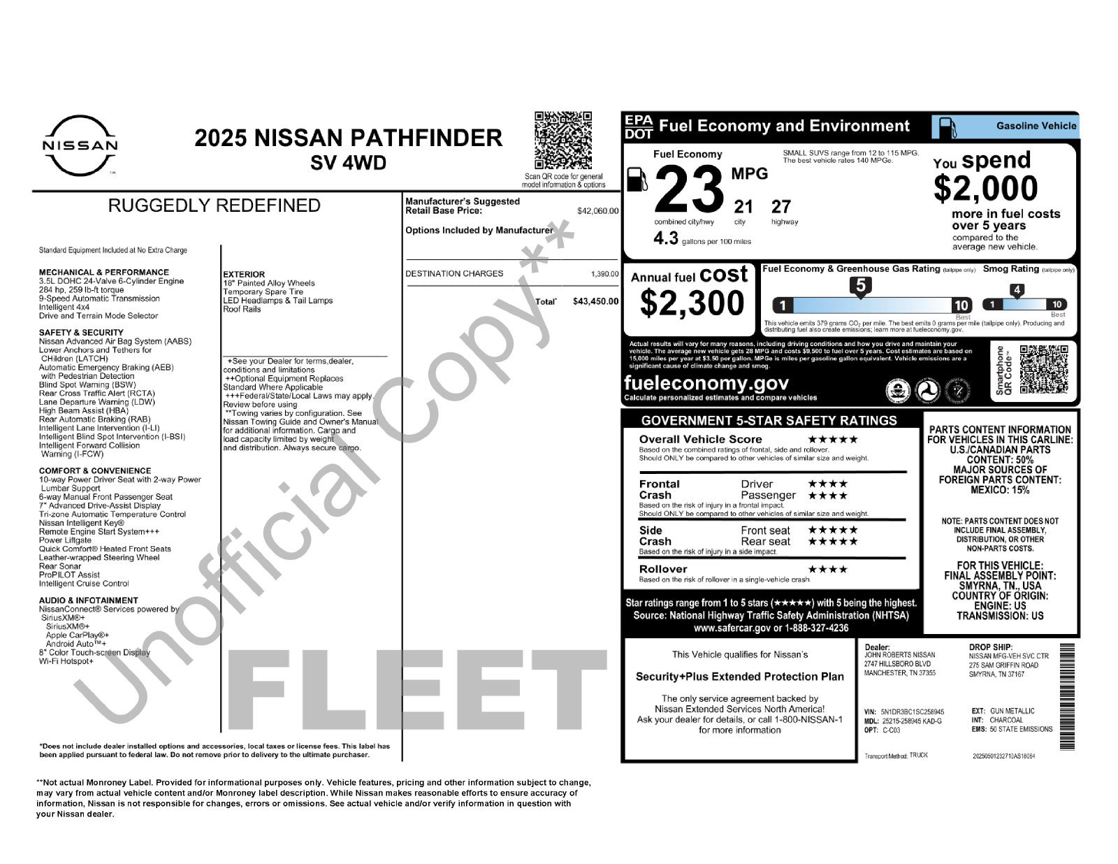 Used 2025 Nissan Pathfinder SV AWD/4WD image 10
