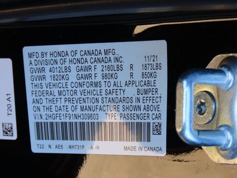 Used 2022 Honda Civic Touring image 27