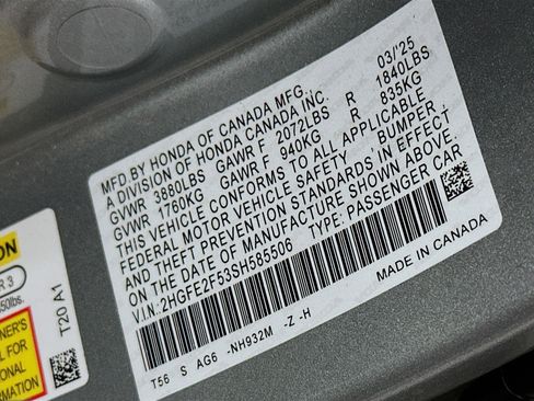 Used 2025 Honda Civic Sport image 12