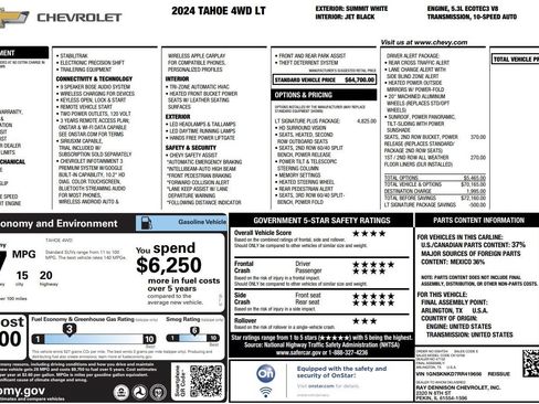 Used 2024 Chevrolet Tahoe LT w/ LT Signature Plus Package AWD/4WD image 42