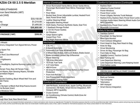 New 2026 MAZDA CX-50 Meridian Edition w/ Weather Package AWD/4WD image 2