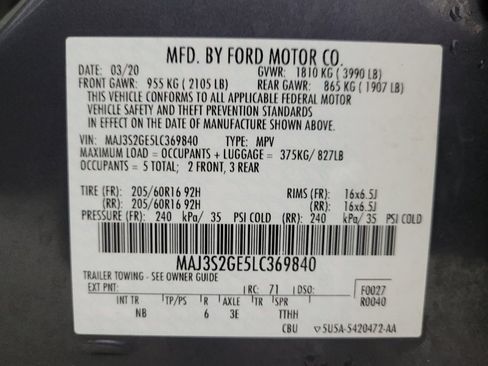 Used 2020 Ford EcoSport SE w/ SE Convenience Package image 33