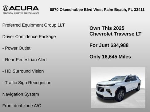 Used 2025 Chevrolet Traverse LT w/ Driver Confidence Package FWD image 6