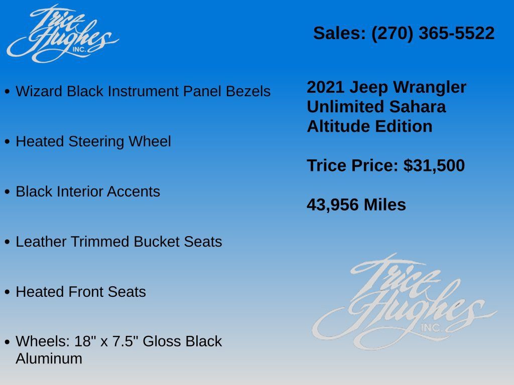 Used 2021 Jeep Wrangler Unlimited Sahara AWD/4WD image 26
