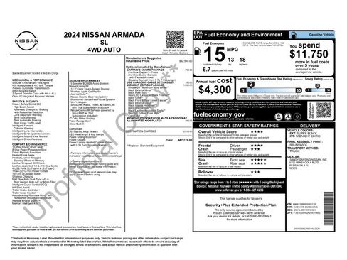 Certified 2024 Nissan Armada SL w/ Midnight Edition Package AWD/4WD image 3