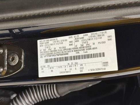 Used 2022 Ford F150 Raptor w/ Equipment Group 801A High image 85