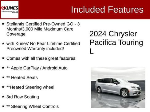 Certified 2024 Chrysler Pacifica Touring-L FWD image 2