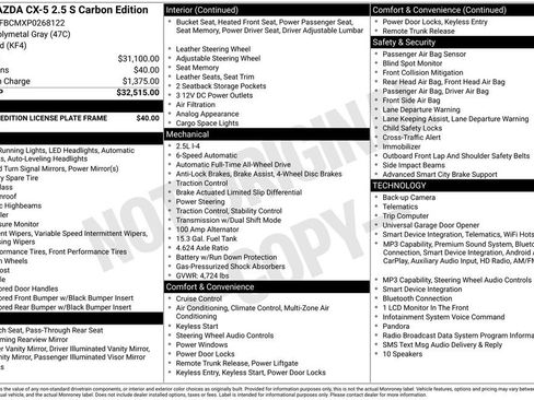 Used 2023 MAZDA CX-5 Carbon Edition AWD/4WD image 3