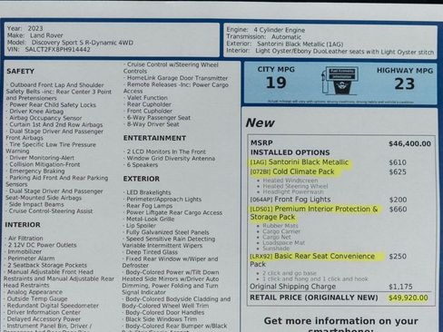 Used 2023 Land Rover Discovery Sport S R-Dynamic image 48