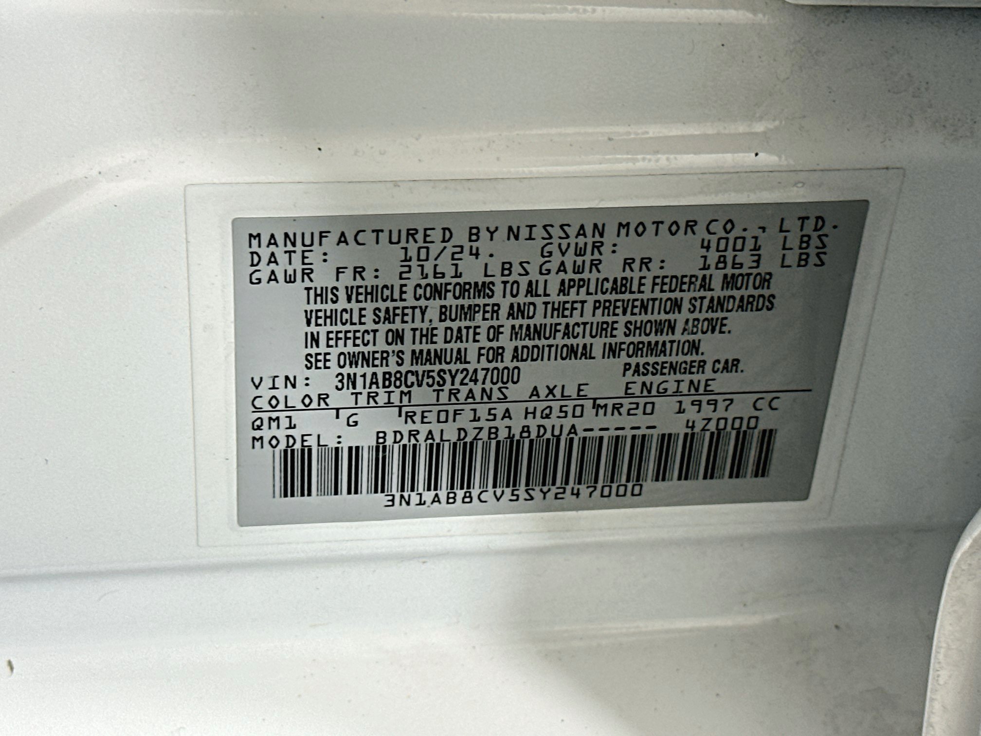 Used 2025 Nissan Sentra SV FWD image 12