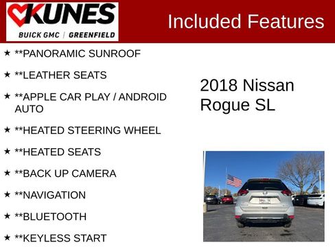 Used 2018 Nissan Rogue SL w/ Premium Package image 2