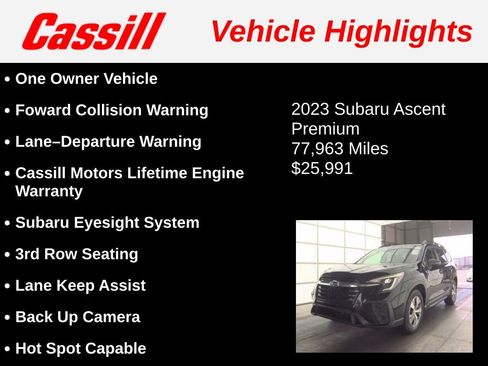 Used 2023 Subaru Ascent Premium AWD/4WD image 3