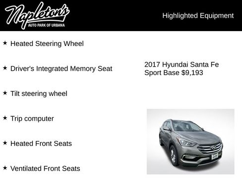 Used 2017 Hyundai Santa Fe Sport w/ 2.4L Tech Package 04 AWD/4WD image 7