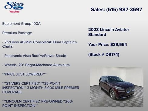 Used 2023 Lincoln Aviator AWD w/ Premium Package image 8