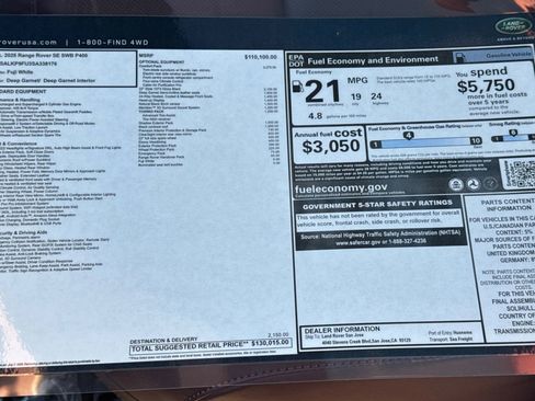 New 2025 Land Rover Range Rover SE image 29
