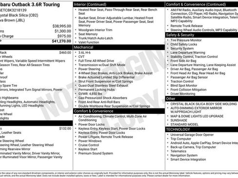 Used 2019 Subaru Outback 3.6R Touring image 5