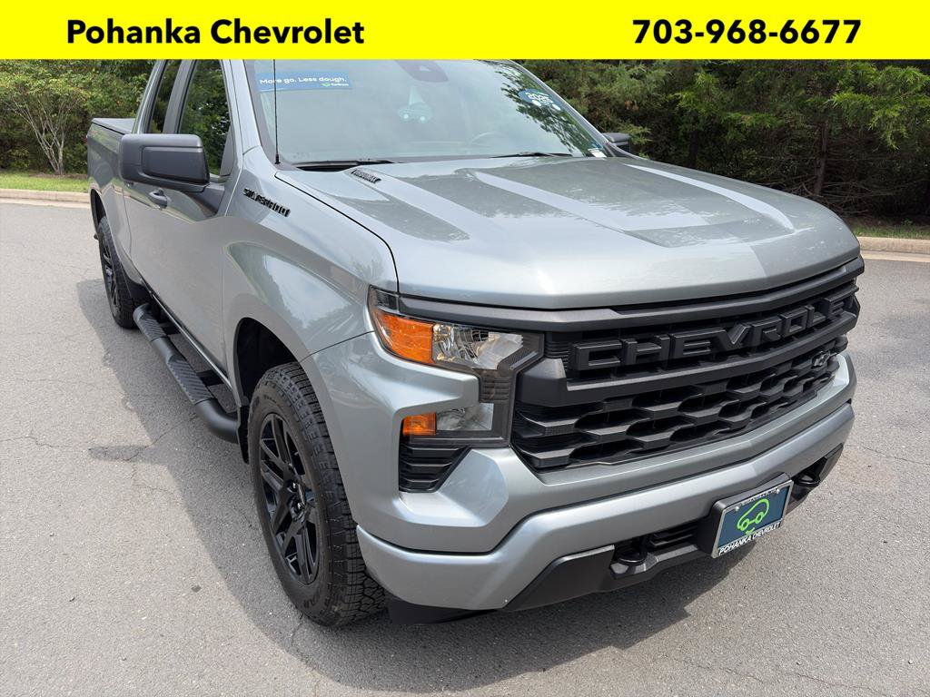 Certified 2025 Chevrolet Silverado 1500 Custom w/ Turbomax Blackout Package AWD/4WD image 1