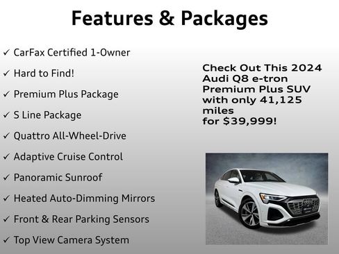 Used 2024 Audi Q8 e-tron Premium Plus w/ Premium Plus Package AWD/4WD image 4