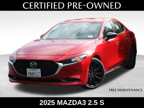 Certified 2025 MAZDA MAZDA3 s FWD image 1