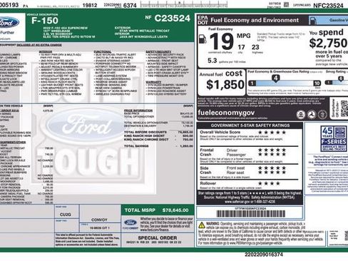 Used 2022 Ford F150 King Ranch w/ Equipment Group 601A High AWD/4WD image 3