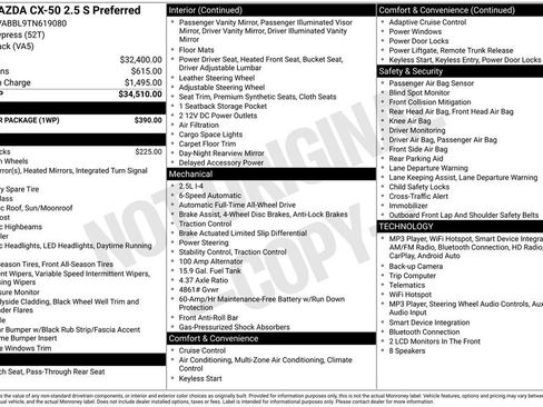 New 2026 MAZDA CX-50 AWD 2.5 S w/ Weather Package image 31