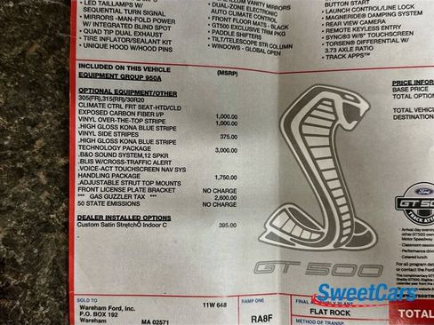 Used 2021 Ford Mustang Shelby GT500 w/ Technology Package RWD image 52