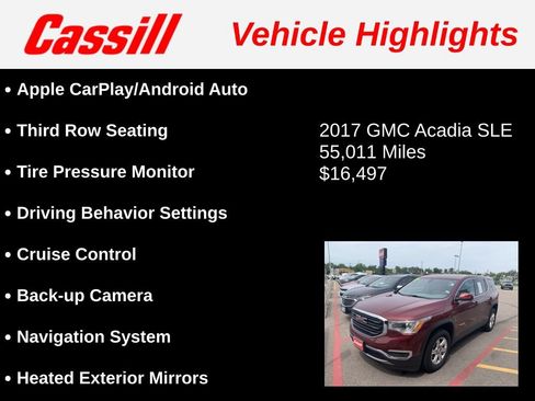 Used 2017 GMC Acadia SLE FWD image 3