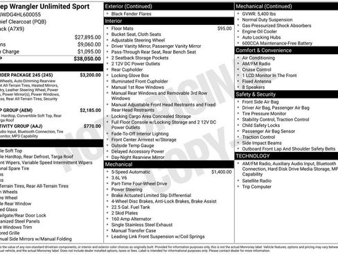 Used 2017 Jeep Wrangler Unlimited Sport w/ Quick Order Package 24S image 17