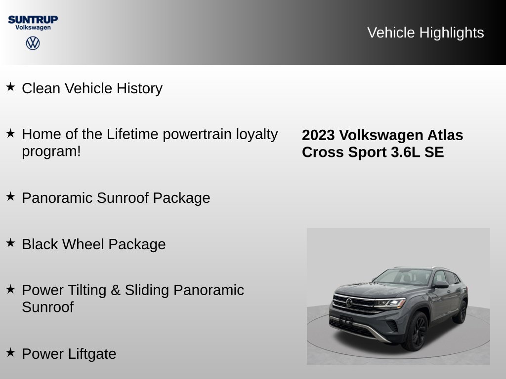 Used 2023 Volkswagen Atlas Cross Sport SE w/ Panoramic Sunroof Package AWD/4WD image 8