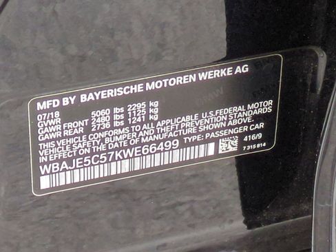 Used 2019 BMW 540i 540i w/ M Sport Package image 32