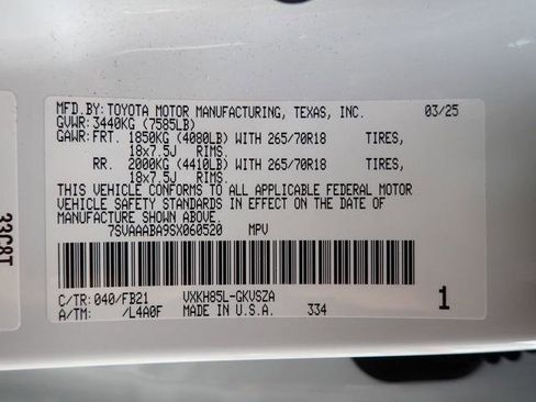 Certified 2025 Toyota Sequoia SR5 image 23