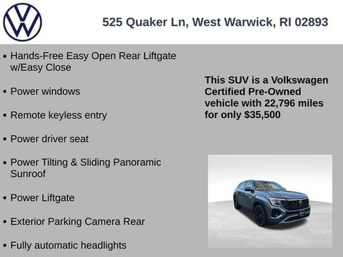 Used 2024 Volkswagen Atlas Cross Sport SE w/ Panoramic Sunroof Package AWD/4WD image 13