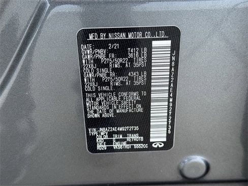 Used 2021 INFINITI QX80 Premium Select w/ Cargo Package image 39