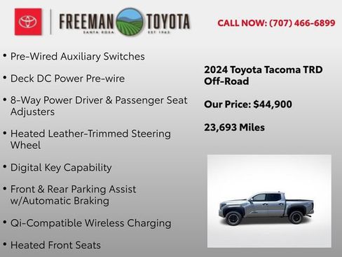 Used 2024 Toyota Tacoma TRD Off-Road w/ TRD Off Road Upgrade Package AWD/4WD image 11