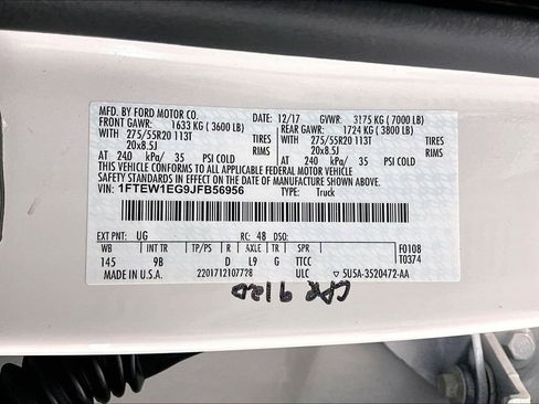 Used 2018 Ford F150 Platinum w/ Equipment Group 701A Luxury image 36