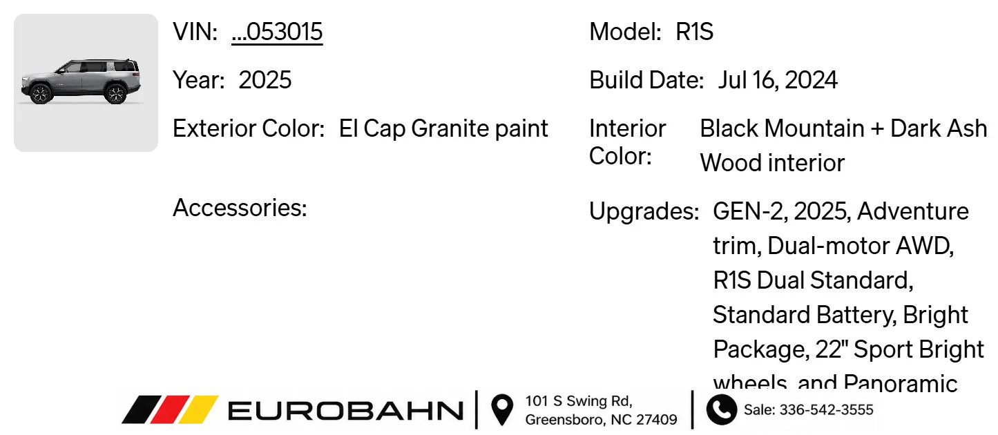 Used 2025 Rivian R1S Adventure Dual AWD/4WD image 40