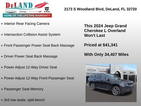 Used 2024 Jeep Grand Cherokee L Overland w/ Advanced Protech Group III AWD/4WD image 36