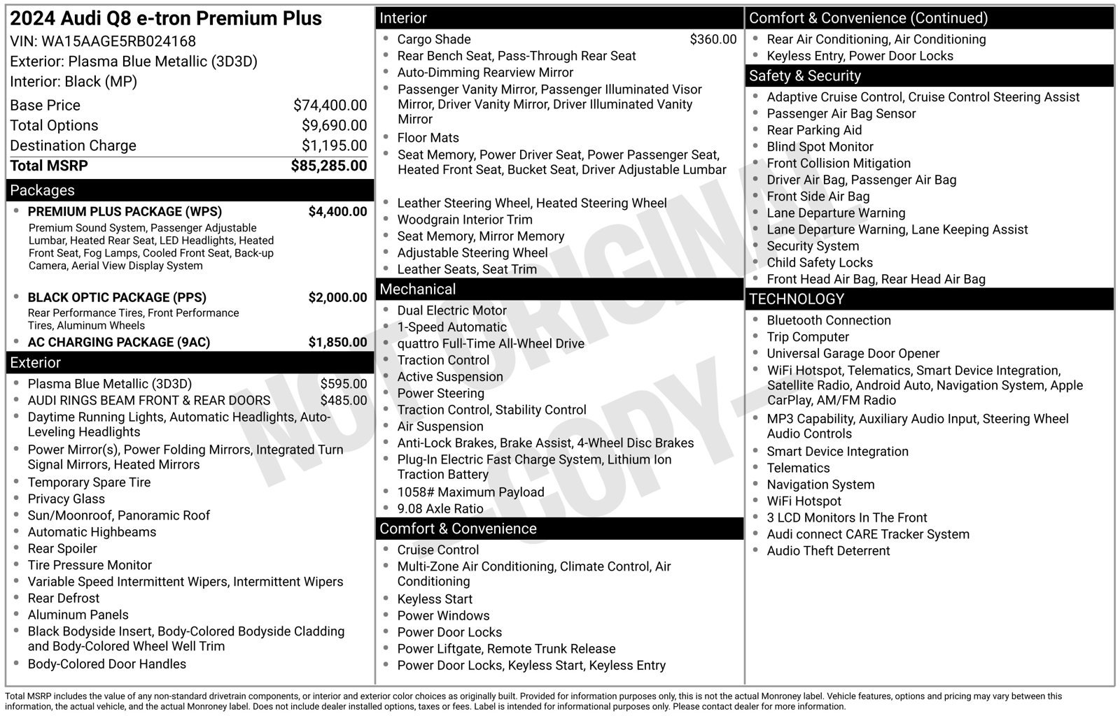 Certified 2024 Audi Q8 e-tron Premium Plus w/ Premium Plus Package AWD/4WD image 32