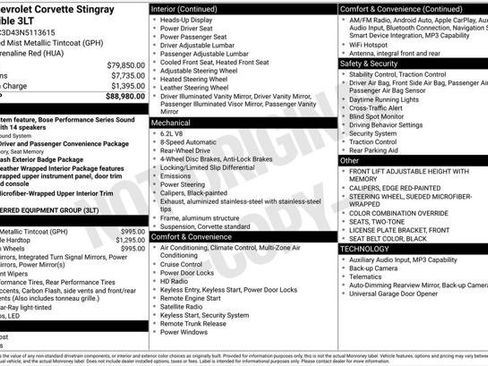 Used 2022 Chevrolet Corvette Stingray Premium Conv w/ 3LT RWD image 2