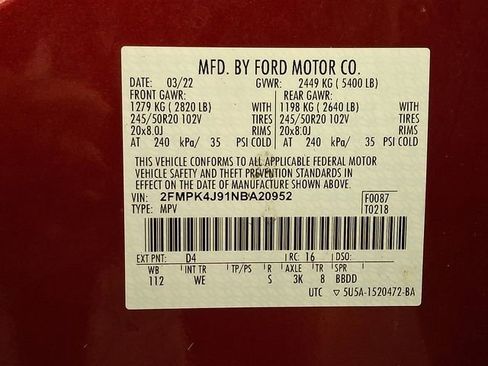 Used 2022 Ford Edge ST-Line w/ Class II Trailer Tow Package AWD/4WD image 26