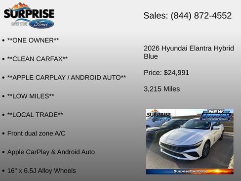 Used 2026 Hyundai Elantra Hybrid FWD image 6