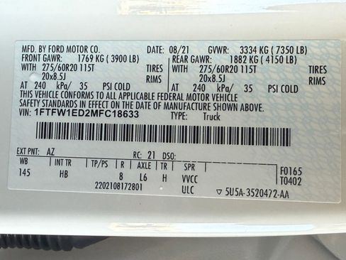 Certified 2021 Ford F150 Lariat w/ Equipment Group 502A High image 23