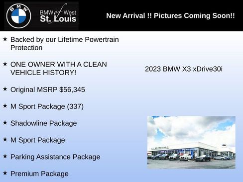 Used 2023 BMW X3 xDrive30i w/ M Sport Package AWD/4WD image 3