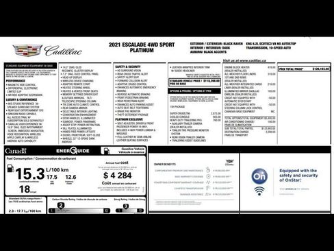 Used 2021 Cadillac Escalade Sport Platinum w/ Heavy-Duty Trailer Package AWD/4WD image 3