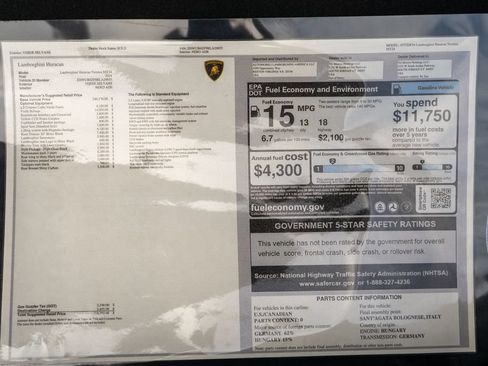 Used 2024 Lamborghini Huracan Tecnica RWD image 15