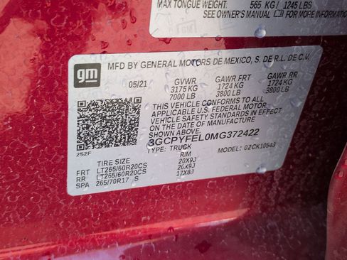 Used 2021 Chevrolet Silverado 1500 LT Trail Boss w/ Convenience Package II AWD/4WD image 32