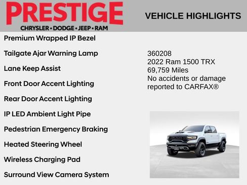 Used 2022 RAM 1500 TRX w/ TRX Level 2 Equipment Group AWD/4WD image 8
